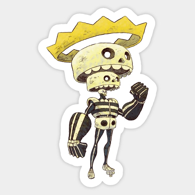 King Skeleton Sticker by jesse.lonergan